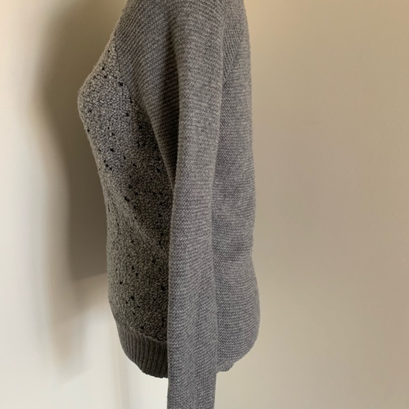 Madewell Boucle Panel Sweater Gray Size S - Picture 6 of 9